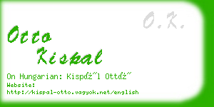 otto kispal business card